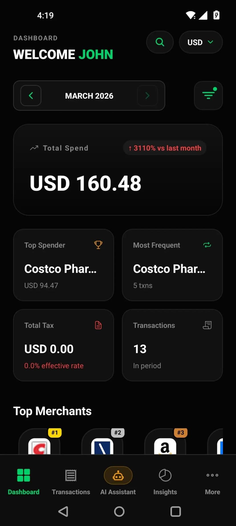 LYDRA Finance mobile app
